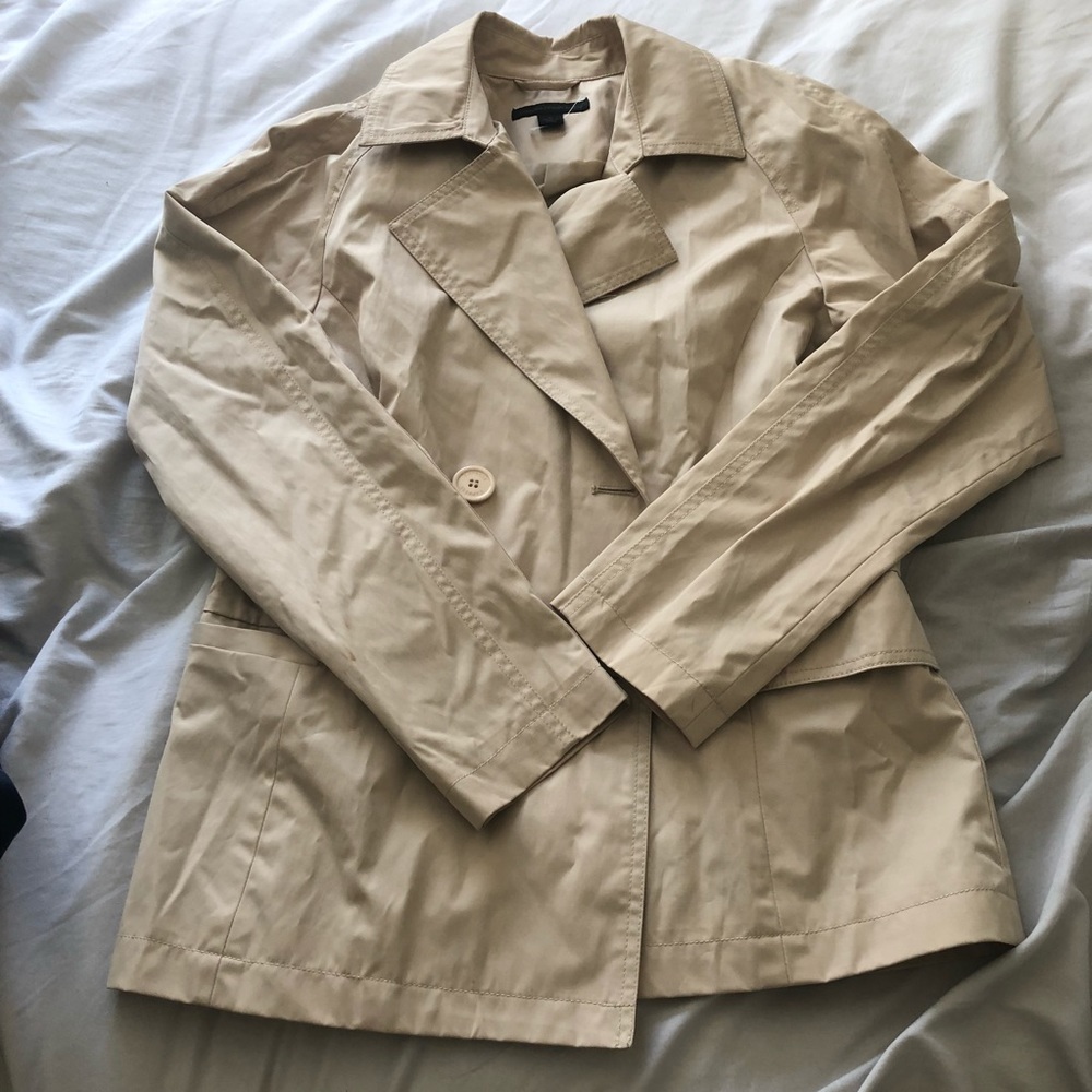 Tan Trench Rain Coat | EXPRESS - Picture 2 of 8
